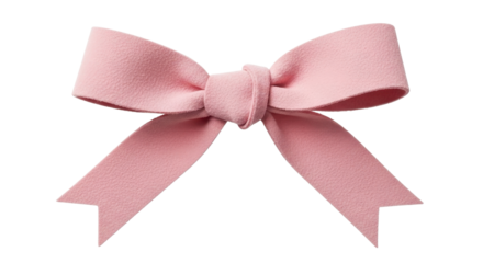 Pink bow for gift wrapping or decoration isolated PNG with Transparent Background