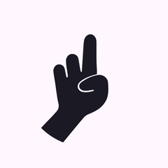 Fototapeta premium A vector illustration of a hand with a raised finger as a symbol or sign