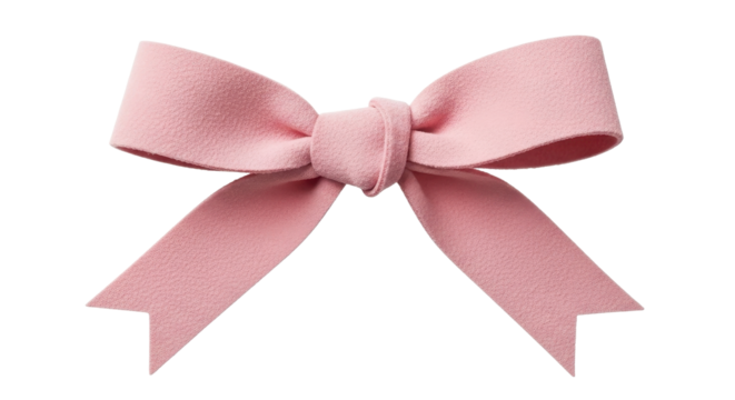 Pink bow for gift wrapping or decoration isolated PNG with Transparent Background - Powered by Adobe