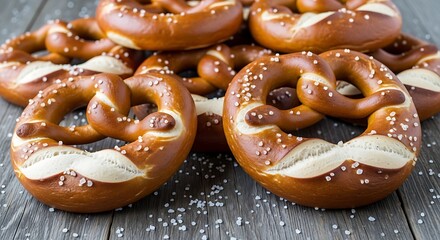 Pile of Freshly Baked Pretzels.