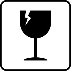 Art & Illuset of fragile package icons on transparent background, Keep dry packaging sign,Fragile, this way up, keep dry, recycle steel symbols, Upward icon illustration, stration Fragile box, cargo 