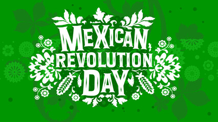 Mexican revolution day banner -  vector illustration