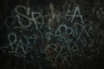 Dark Graffiti Wall Background