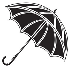 black and white umbrella
