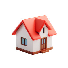 Cartoon house isolated on transparent background