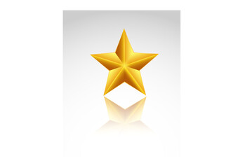 Golden star icon illustration