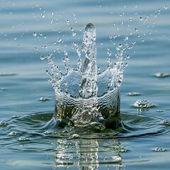 Water Splashing in Still Water.
