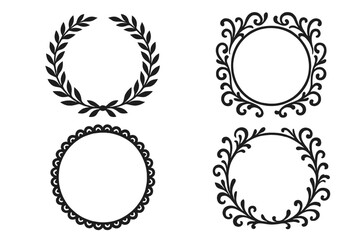 Lush Laurel and Ornate Corner Frames