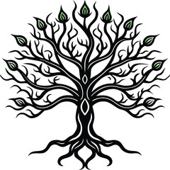 Obraz premium Tree vector, Tree design, Tree concept, Tree post, Tree cartoon, Tree icon, Tree template, Tree art, Tree topics, Tree doodle, Tree clipart