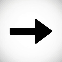 Direct black arrow icon for web navigation elements, indicating forward movement, next step, or progression
