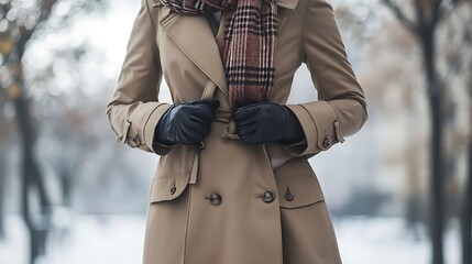 Classic Winter Coat with Chunky Sweater and Jeans – Stylish Cold Weather Outfit