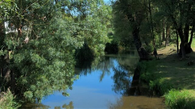 Ucero River flowing peacefully in El Burgo de Osma