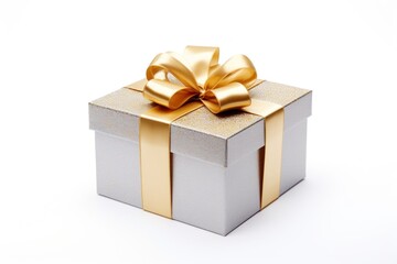Obraz premium Gift box ribbon gold.