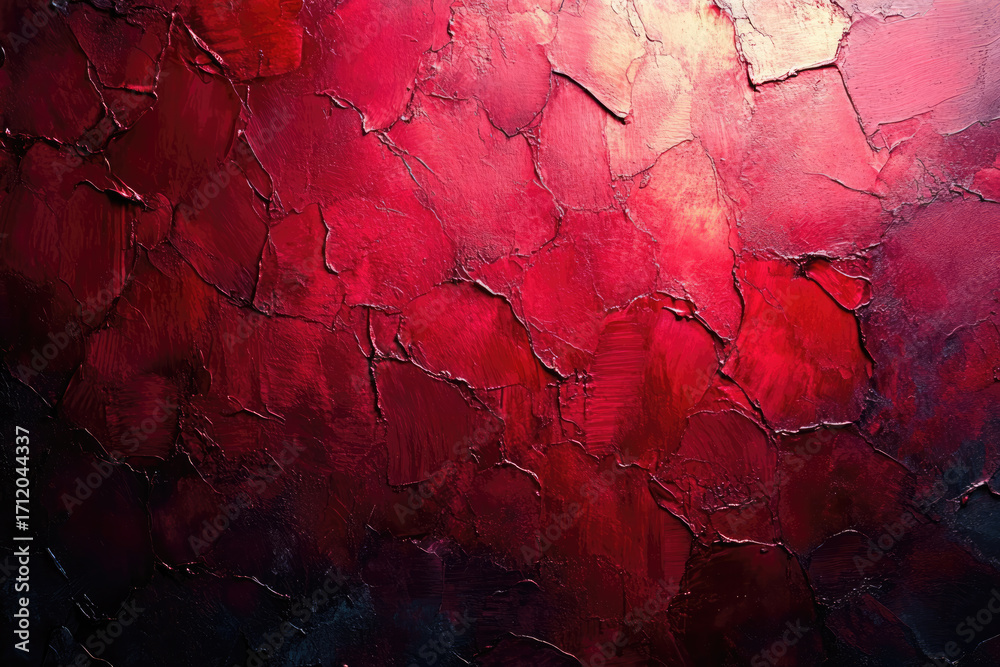 Wall mural vivid red field featuring subtle abstract texture