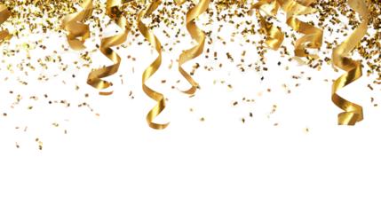Gold and White Confetti Celebration Background