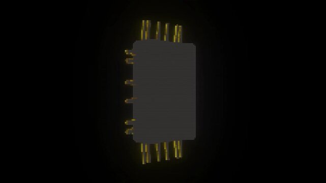 8-Bit Pixel Microchip Processor Animation - Tech Hardware 4K