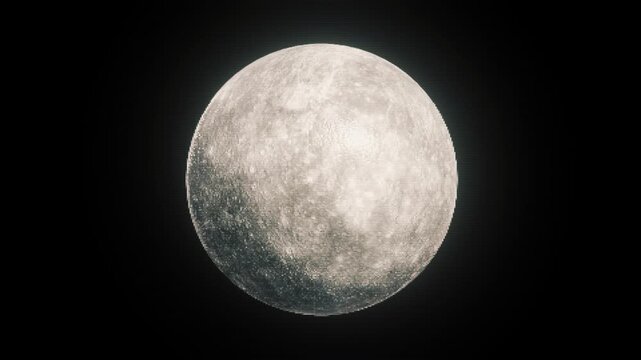 8-Bit Pixel Moon Animation - Retro Space Astronomy 4K