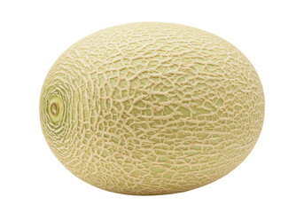 Isolated Cantaloupe melon with rind, a healthy fruit and nutritious diet ingredient