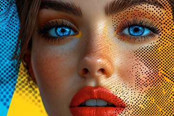 Surreal Retro Fashion Collage Exploring Mental Identity and Expression, Generative AI