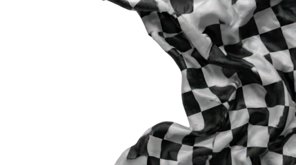 Abstract Black And White Checkered Fabric Drape