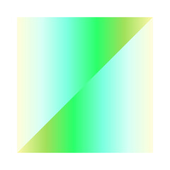 Square of pastel rainbow triangles in green tones.