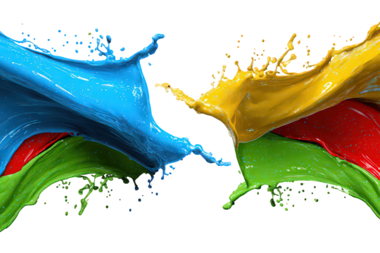 Abstract Colorful Paint Splashes