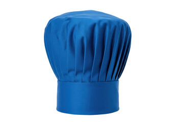 Isolated blue chef's hat, culinary kitchen headwear for professional cooking uniform cap