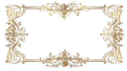 Ornate Gold Floral Frame with Scrollwork Design