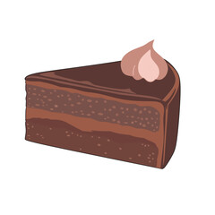 chocolate cake on a white background