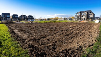 Newly Developed Residential Area with Vacant Land Ready for Construction