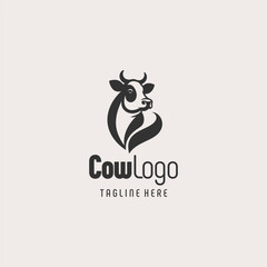 Unique Cow Shape Logo Design