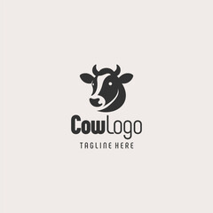 Distinctive Black White Cow Branding
