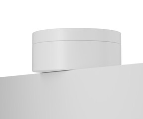 White cosmetic cream jar mockup for skincare and beauty product branding., 3d illustration