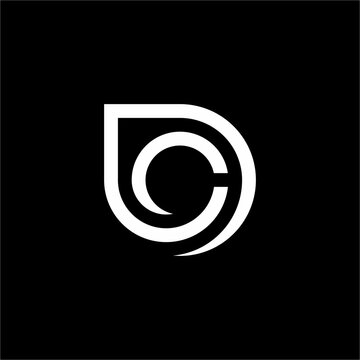 A modern and elegant circular monogram logo with intertwined letters DC or CD. Its sleek, dynamic design is perfect for a professional, forward-thinking brand.