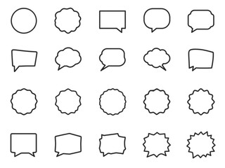 Obraz premium set of speech bubbles isolated white background