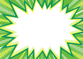 コミック風放射状バクダンの吹き出し素材 D