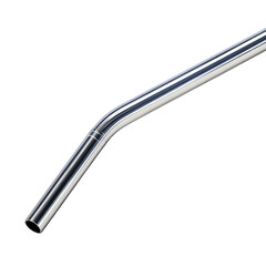 Metallic Reusable Straw with Glossy Finish on white background
