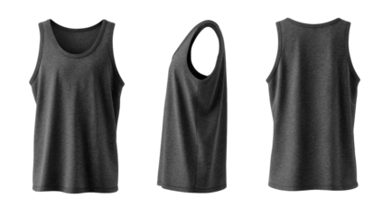 Three-view gray tank top