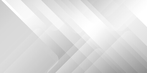 Abstract minimal geometric white and gray light background design. white transparent material in triangle diamond and squares shapes in random geometric pattern.