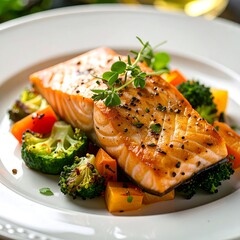 Roasted Salmon with Roasted Vegetables