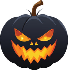 Fototapeta premium Halloween icon silhouette vector on transparent background