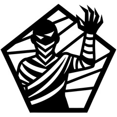 Mummy Hand Reaching Out Icon Vector Silhouette