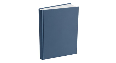 Isolated standing blue book on display in upright position for sale or promotional use © Andrei