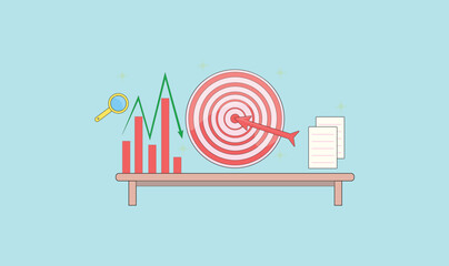 Business target vector design concept