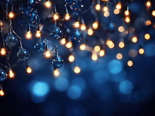 Superb Elegant christmas lights banner design