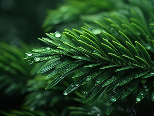 Excellent A close up of a mossy plant with water droplets