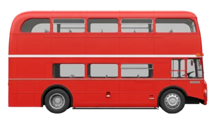 Selbstklebende Fototapeten Londoner Roter Bus Isolated Red Double-Decker Bus Model, Realistic Vehicle Illustration, Transportation Object  © Andrei