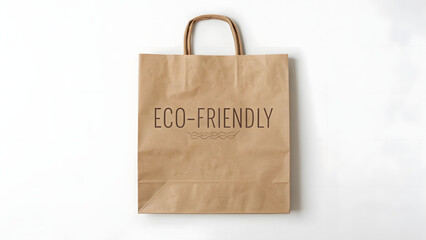 Eco-Friendly Brown Paper Shopping Bag with Bold Text – Sustainable Packaging Concept