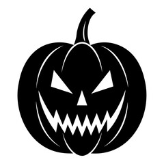 Pumpkin With Exaggerated Carved Expression Icon Vector