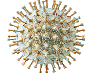 spherical virus illustration on white background